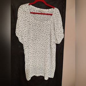 Loft plus polka dot blouse